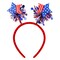 4th of July Headband - Red White Blue American Flag Headbands - Glitter Stars Patriotic Headband for 4th of July Outfits for Women - Fourth of July Decorations Cosplay Party